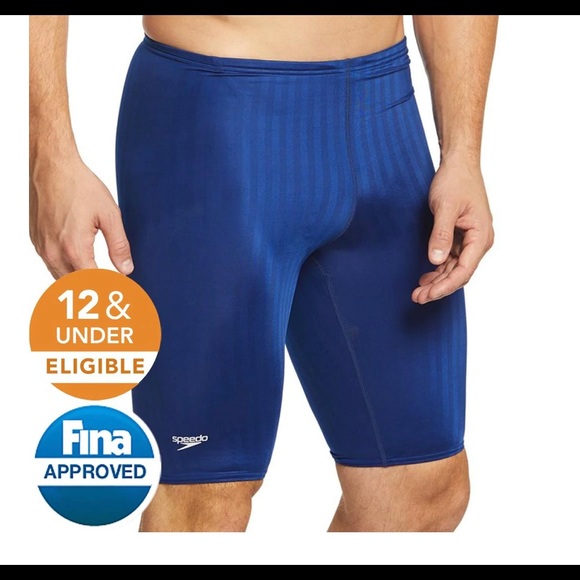 Speedo Men's Aquablade Jammer Tech Suit Swimsuit. 32. NWT. Navy. - Picture 3 of 8